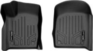 🚗 maxliner custom fit floor mats 1st row liner set - black | compatible with 2016-2021 jeep grand cherokee & dodge durango logo