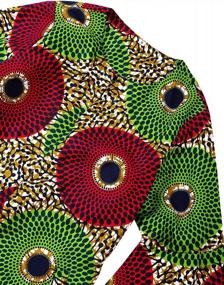 img 2 attached to Women's African Print Dashiki Traditional Top Dress Jacket by SHENBOLEN