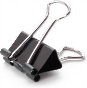 img 2 attached to U Brands Micro Binder Clips, 1/2-Inch Width, 1/5-Inch Holding Capacity For Papers, 100-Count Pack In Black And Silver Steel - Model 650U08-24