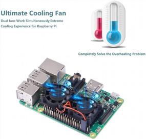 img 3 attached to ⚙️ LANDZO Raspberry Pi 3 B+ с двумя вентиляторами и теплоотводом для оптимального охлаждения (совместим с 3B+)