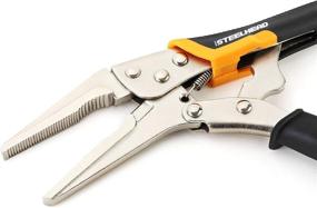 img 3 attached to 🔒 STEELHEAD Locking Pliers Set - 3-Piece, 10-inch Curved Jaw, 7-Inch Curved Jaw, 6-1/2” Long Nose Straight Jaw, Integrated Wire Cutter, USA-Based Support