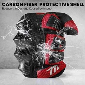 img 2 attached to MADBIKE Motorcycle Gloves For Men Women Touchscreen Motocross Dirt Bike Riding Gloves With Carbon Fiber Protective Hard Knuckles Model MD66(Red