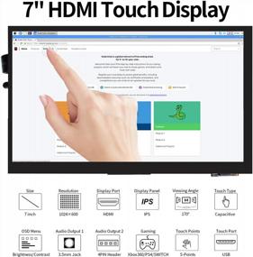 img 2 attached to Ingcool Capacitive Resolution Raspberry Developer 🖥️ 7: High-Definition 1920X1080 Touchscreen for Enhanced User Experience