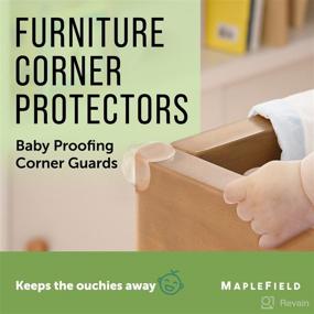 img 3 attached to Clear Corner Guards for Home Office Essentials - Baby Proofing Furniture Edge Protectors - Corner Bumpers for Babies and Kids (Regular, 12-Pack)