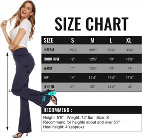 img 1 attached to 👖 Stylish and Comfortable: YOLIX Women's Wide Leg Palazzo Leggings, Black Flare Yoga Pants