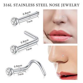 img 2 attached to 🔒 Premium JIESIBAO Stainless Steel Piercing Needles for Captive Jewelry