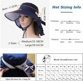 img 1 attached to UPF 50+ Navy Packable Sunhat For Women With Large Head Size 59-61Cm - Perfect For Ponytails, Summer, Safari, Gardening, Beach