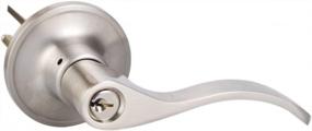 img 1 attached to TMC Lever Handle Entry Door Lock Set Satin Nickel Finish TL001-SN-ET