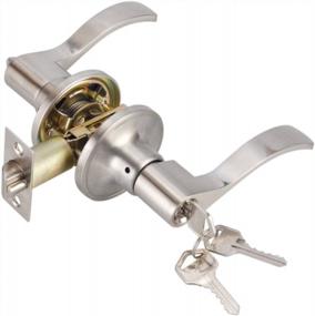 img 4 attached to TMC Lever Handle Entry Door Lock Set Satin Nickel Finish TL001-SN-ET