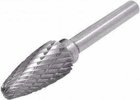 img 4 attached to KangTeer Carbide Burr: 12Mm Diameter Tree Shape With Double-Cut Tungsten Carbide For Rotary File Cutting Burs, 1/4" Shank For Rotary Drills And Die Grinders