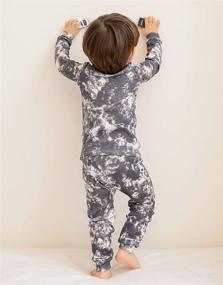 img 1 attached to 🌙 VAENAIT Baby 12M-12 Toddler Kids Boys Girls 100% Cotton Marbling Sung Fit Sleepwear Pajamas Set of 2pcs