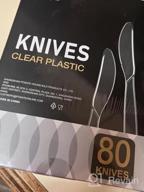img 1 attached to PSTVITA Plastic Knives Heavy Duty, Clear Disposable Party Supply, Pack Of 80 review by Bridgett Walls