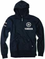 👕 factory effex 'yamaha' tuning fork zip-up sweatshirt: stylish and functional apparel for yamaha enthusiasts logo