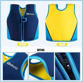 img 2 attached to Find The Perfect Swim Vest For Your 18-Month-Old Baby Girl - Genwiss Toddler Vest For 20-28 Lbs