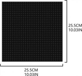 img 3 attached to BOROLA Classic Building Base Block Plate - 10" X 10" In Variety Color, Compatible Most Major Brands Building Bricks (6-Pack, Black)