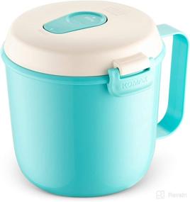 img 4 attached to 🍜 Komax Microwavable Soup Mug 27oz - BPA Free, Steam Hole, Dual Snap Lock Lid