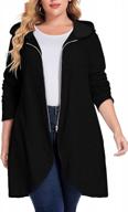 stay warm in style with in'voland women's plus size fleece hoodies - zip up with pockets logo