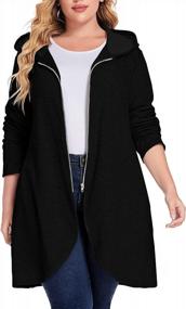img 4 attached to Stay Warm In Style With IN'VOLAND Women'S Plus Size Fleece Hoodies - Zip Up With Pockets