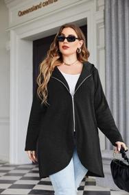 img 2 attached to Stay Warm In Style With IN'VOLAND Women'S Plus Size Fleece Hoodies - Zip Up With Pockets