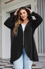 img 1 attached to Stay Warm In Style With IN'VOLAND Women'S Plus Size Fleece Hoodies - Zip Up With Pockets