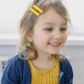 img 3 attached to Cinaci 60 Pack/30 Pairs of 2 Inch Grosgrain Ribbon Hair 🎀 Clips for Girls - DIY Metal Barrettes for Babies, Toddlers, Kids, and Teens