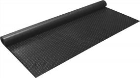 img 4 attached to IncStores 2.5Mm Thick Commercial-Grade Nitro Roll Garage Floor Mat Flexible Vinyl Floor Mat For A Stronger And Safer Garage, Workshop, Or Trailer Coin-Top, Midnight Black, 7.5' X 17'