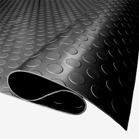 img 2 attached to IncStores 2.5Mm Thick Commercial-Grade Nitro Roll Garage Floor Mat Flexible Vinyl Floor Mat For A Stronger And Safer Garage, Workshop, Or Trailer Coin-Top, Midnight Black, 7.5' X 17'