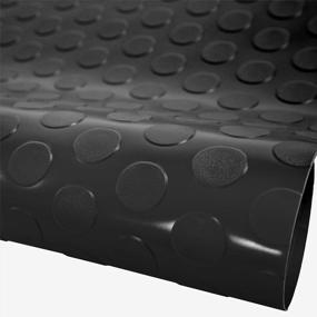 img 1 attached to IncStores 2.5Mm Thick Commercial-Grade Nitro Roll Garage Floor Mat Flexible Vinyl Floor Mat For A Stronger And Safer Garage, Workshop, Or Trailer Coin-Top, Midnight Black, 7.5' X 17'