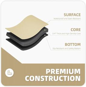 img 3 attached to Color G Anti Fatigue Floor Comfort Mat 3/4 Inch Thick 20" 32" Perfect For Standing Desks, Kitchen Sink, Stove, Dishwasher, Countertop, Office Or Garage, Beige
