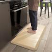 color g anti fatigue floor comfort mat 3/4 inch thick 20" 32" perfect for standing desks, kitchen sink, stove, dishwasher, countertop, office or garage, beige logo