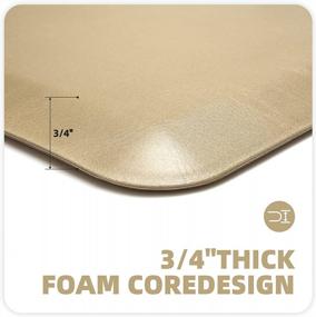 img 1 attached to Color G Anti Fatigue Floor Comfort Mat 3/4 Inch Thick 20" 32" Perfect For Standing Desks, Kitchen Sink, Stove, Dishwasher, Countertop, Office Or Garage, Beige
