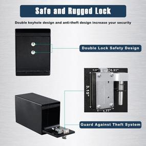 img 1 attached to KYODOLED Depository Safe Box With Dual Key Locks, Iron Anti-Theft Drop Safe With Bolt Hardware, Cash Jewelry Lock Box For Home、Office And Hotel, 7.87"X12.6"X5.9", Black
