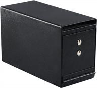 kyodoled depository safe box with dual key locks, iron anti-theft drop safe with bolt hardware, cash jewelry lock box for home、office and hotel, 7.87"x12.6"x5.9", black logo