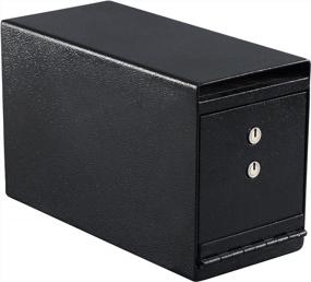 img 4 attached to KYODOLED Depository Safe Box With Dual Key Locks, Iron Anti-Theft Drop Safe With Bolt Hardware, Cash Jewelry Lock Box For Home、Office And Hotel, 7.87"X12.6"X5.9", Black