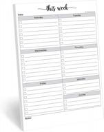 efficiently organize your week with 321done weekly checklist notepad - 50 tear-off sheets of planning pad - stay on top of your to-do list - simple script design - made in usa логотип