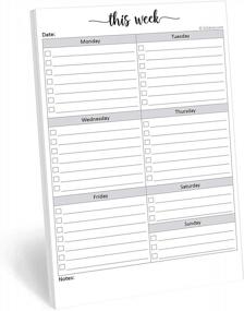 img 4 attached to Efficiently Organize Your Week With 321Done Weekly Checklist Notepad - 50 Tear-Off Sheets Of Planning Pad - Stay On Top Of Your To-Do List - Simple Script Design - Made In USA