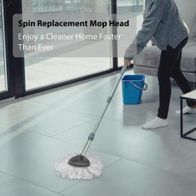 img 3 attached to 6 Pack EasyWring Spin Mop Refill - Qulable Mop Replacement Head,Microfiber Spin Mop Refills, Mop Head Replacements Easy Cleaning Floor Spinning Heads Mop, Mop Head Replacement For Floor Cleaning