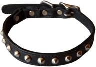 kitty planet cat collar: outlaw studded kitten collar for stylish girl & boy cats – adjustable leather collar with safety breakaway strap (black) logo