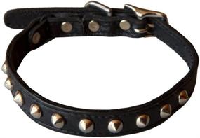 img 2 attached to Kitty Planet Cat Collar: Outlaw Studded Kitten Collar for Stylish Girl & Boy Cats – Adjustable Leather Collar with Safety Breakaway Strap (Black)