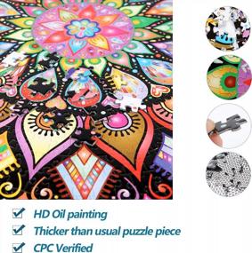 img 1 attached to Geometric Colorful Mandala Jigsaw Puzzle With 1000 Pieces And Vibrant Design By Bgraamiens