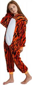 img 2 attached to Окунитесь в комфорт с детской пижамой ABENCA'S Tiger Onesie - идеально подходит для Рождества, Хэллоуина и косплея!