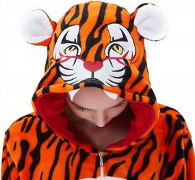 img 4 attached to Roar Into Comfort With ABENCA'S Kids Tiger Onesie Pajamas - Perfect For Christmas, Halloween And Cosplay!