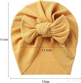 img 3 attached to Newborn Top Knot Baby Hat: Turban Style Head Wrap Cap for Baby Girls - Infant Beanie for Hospital and Toddler