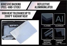 img 1 attached to 🔥 Aluminum Heat Shield with Fiberglass & Self-Adhesive Backing - 15x48 inches (5 Sq Ft) Heat Barrier