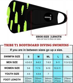 img 3 attached to Experience Powerful And Comfortable Swimming With Tribe T1 Bodyboard Dive Swimfins