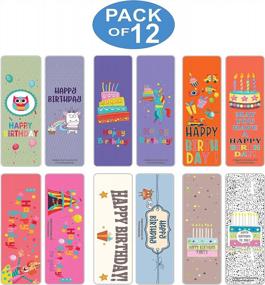 img 3 attached to Happy Birthday Bookmark Cards (12-Pack) - Perfect Gift For Boys, Girls, Teens, Kids, Men & Women - Premium Quality Bulk Set
