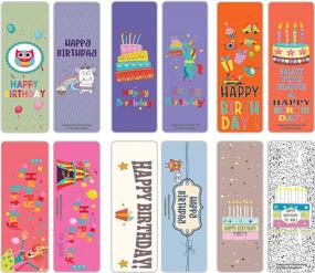 img 4 attached to Happy Birthday Bookmark Cards (12-Pack) - Perfect Gift For Boys, Girls, Teens, Kids, Men & Women - Premium Quality Bulk Set