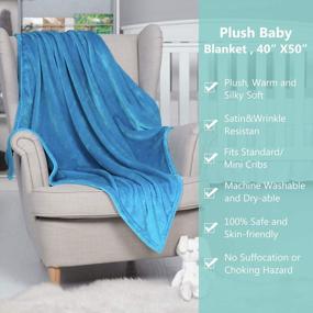 img 2 attached to Уютное одеяло TILLYOU из микрофлиса для малышей - идеально подходит для детского сада и дошкольного сна!