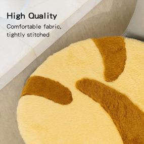 img 2 attached to Cute Cat Plush Seat Cushion With No-Slip Bottom For Comfortable Floor, Sofa, Chair Or Car Seat, Perfect For Office, Bedroom, Living Room, Balcony, And Outdoor Decorations - GeekShare