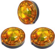 🚦 ahoufher 3 pack led road flares: yellow emergency lights with magnetic base for vehicles and outdoor sports логотип